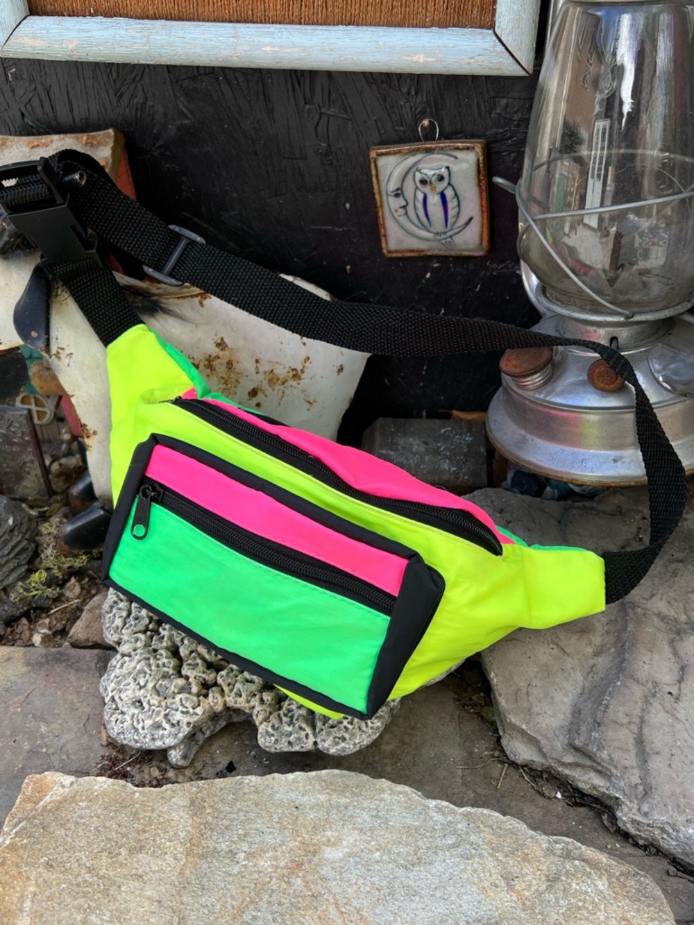 Neon Colorblock Fanny Pack.